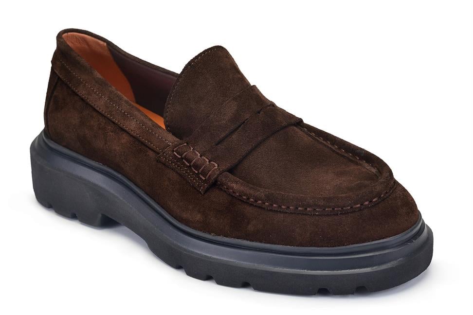 Kahve Süet Bağcıksız Erkek Ayakkabı