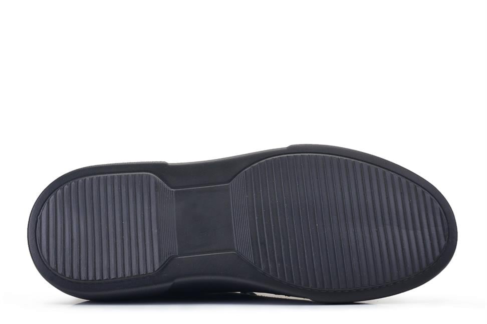 Siyah Strech Bağcıklı Erkek Spor Ayakkabı