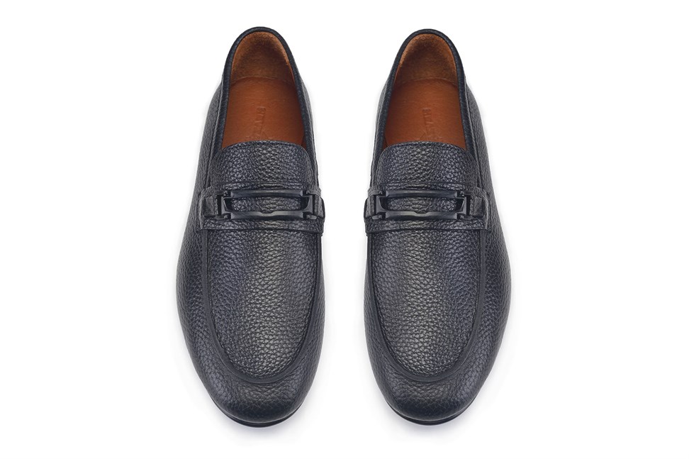 Siyah Tokalı Yazlık Loafer