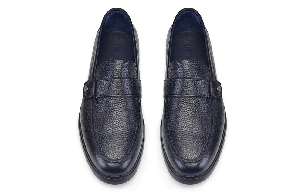 Lacivert Tokalı Loafer Erkek Ayakkabı