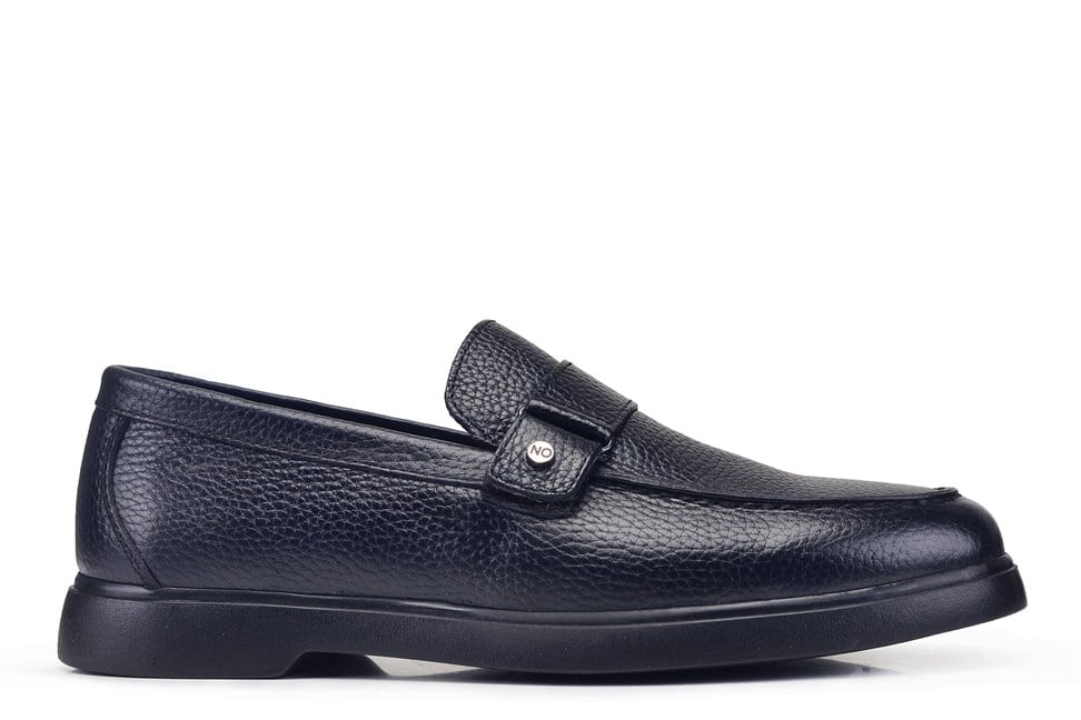 Lacivert Tokalı Loafer Erkek Ayakkabı