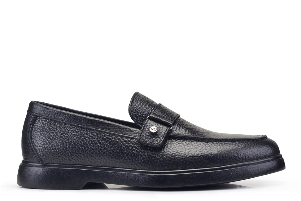 Siyah Tokalı Loafer Erkek Ayakkabı