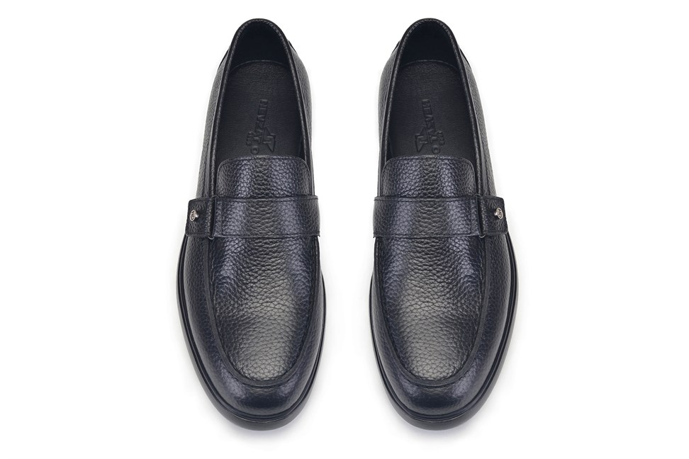 Siyah Tokalı Loafer Erkek Ayakkabı