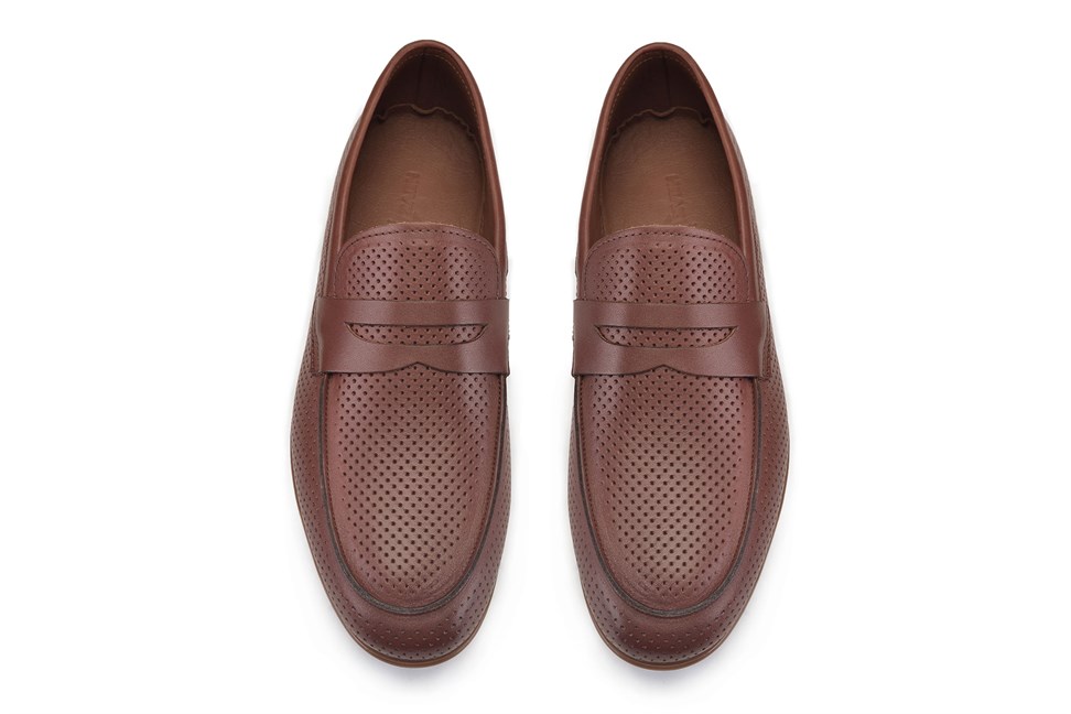 Taba Yazlık Loafer Erkek Ayakkabı