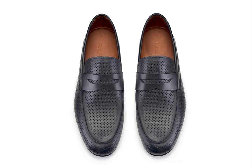 Siyah Bağcıksız Yazlık Erkek Ayakkabı