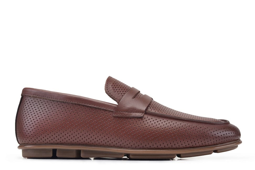 Taba Yazlık Loafer Erkek Ayakkabı