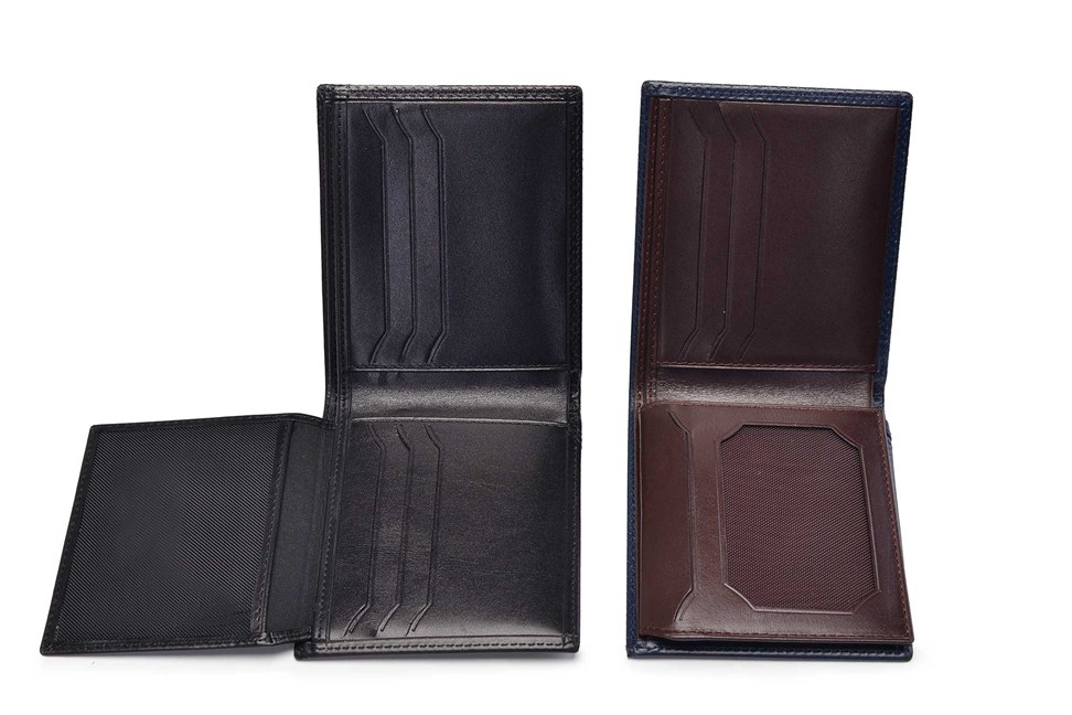 Hakiki Deri Lacivert Erkek Cüzdan