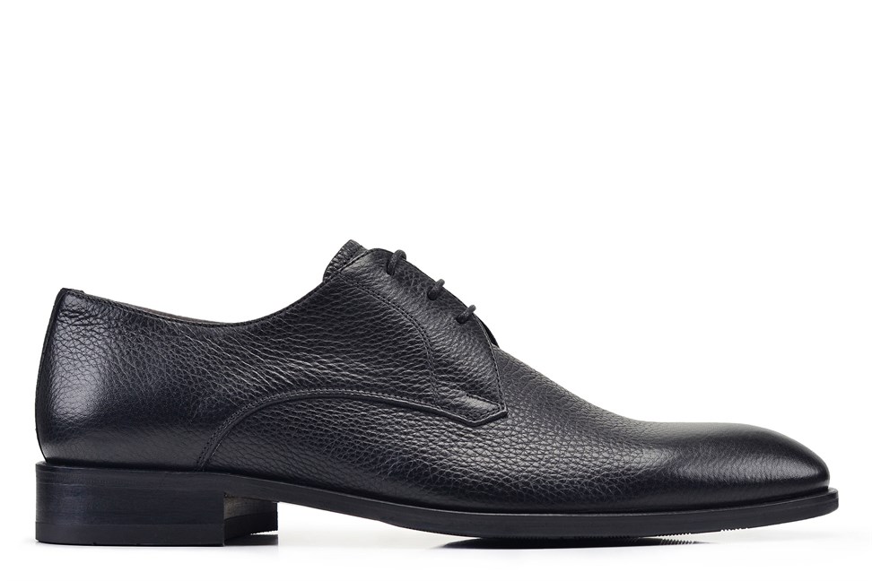 Nevzat Onay Siyah Klasik Bağcıklı Kösele Erkek Ayakkabı -50841-. 1