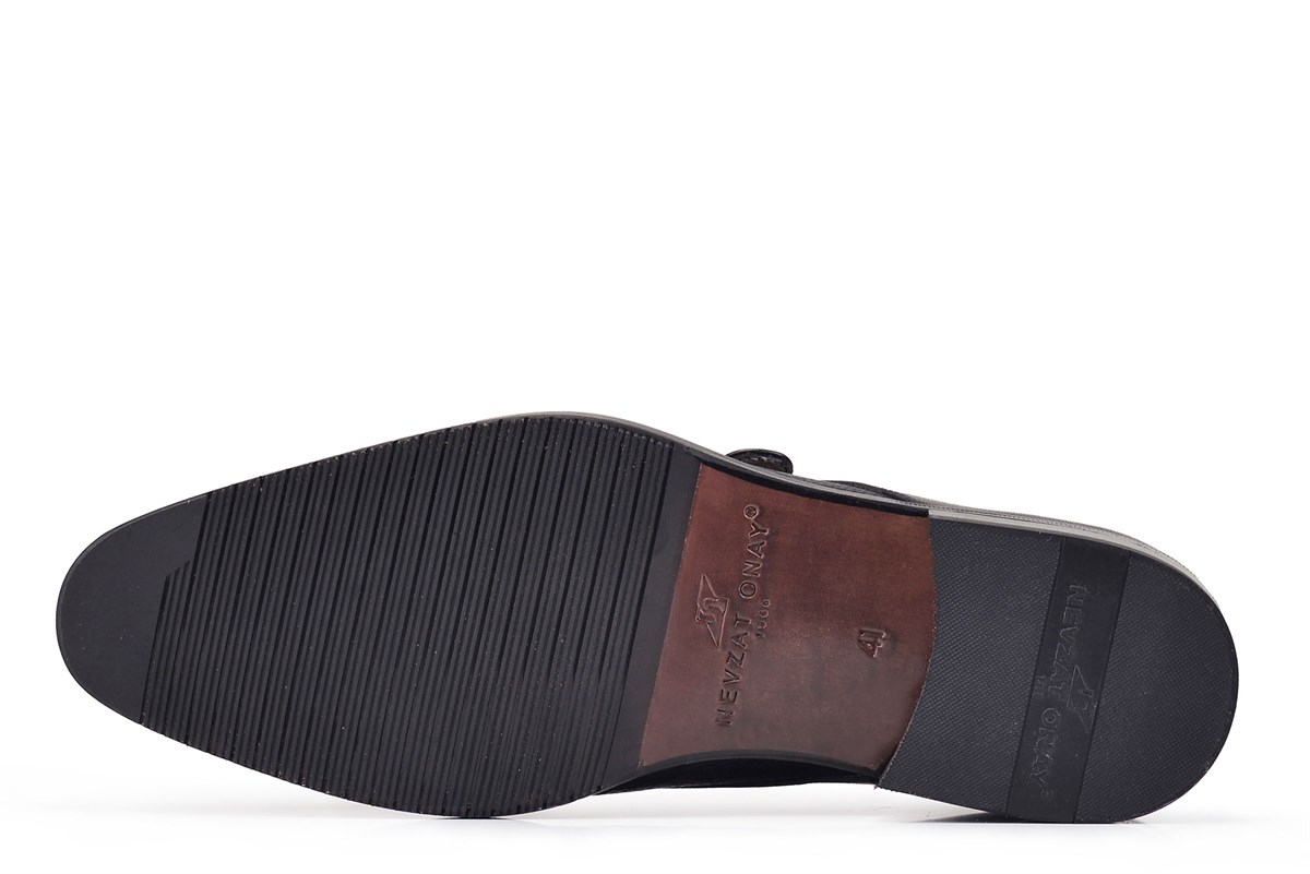 Nevzat Onay Siyah Klasik Loafer Kösele Erkek Ayakkabı -12370-. 5