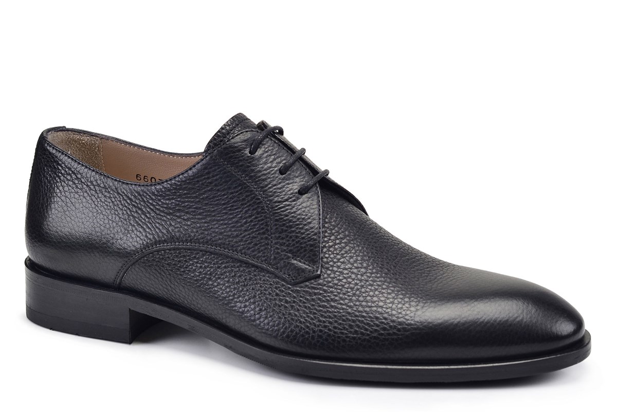 Nevzat Onay Siyah Klasik Bağcıklı Kösele Erkek Ayakkabı -50841-. 3