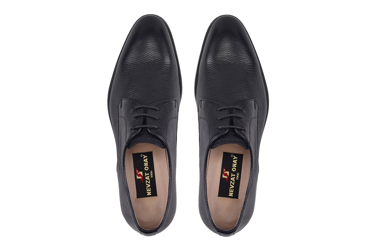 Nevzat Onay Siyah Klasik Bağcıklı Kösele Erkek Ayakkabı -50841-. 4