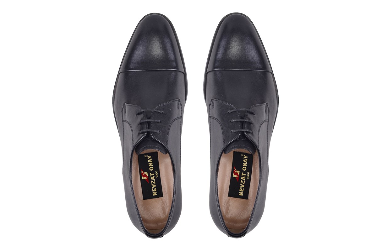 Nevzat Onay Siyah Klasik Bağcıklı Pençeli Kösele Erkek Ayakkabı -50862-. 4