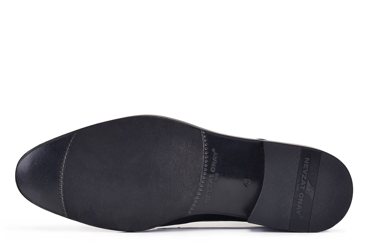 Nevzat Onay Siyah Klasik Bağcıklı Pençeli Kösele Erkek Ayakkabı -50862-. 5