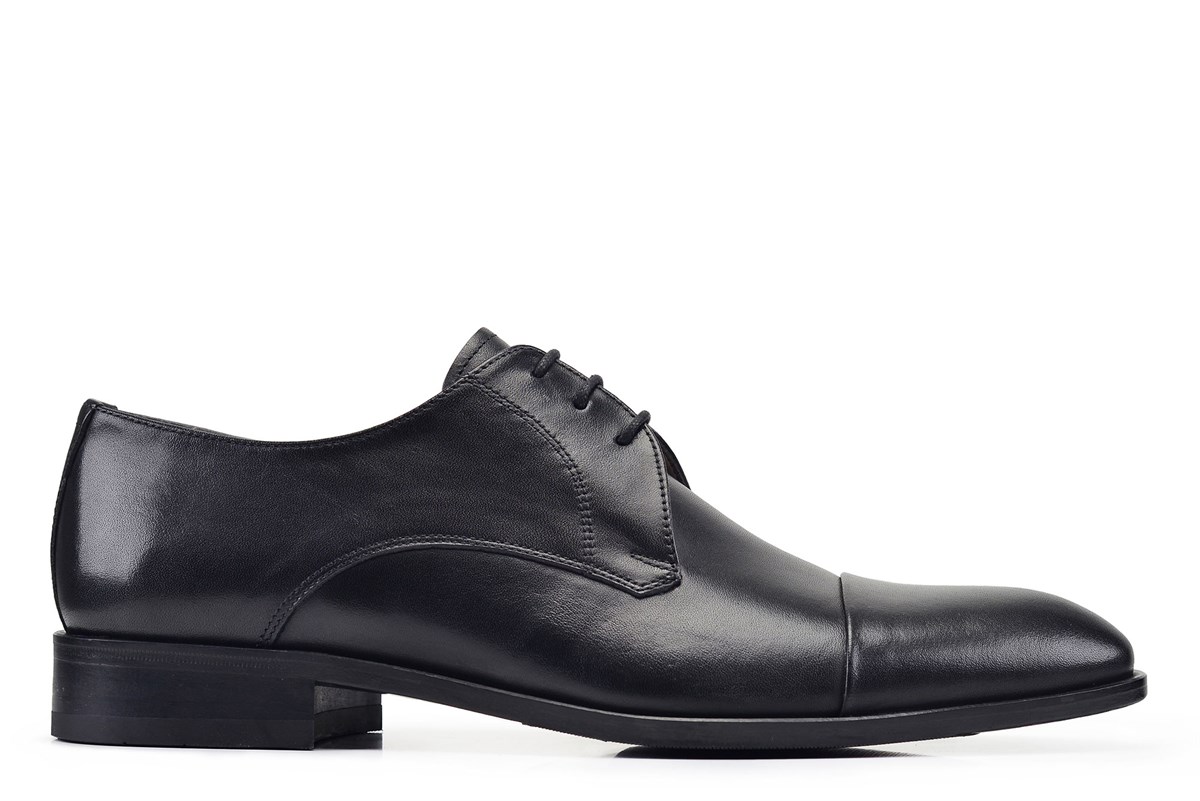 Nevzat Onay Siyah Klasik Bağcıklı Pençeli Kösele Erkek Ayakkabı -50862-. 2