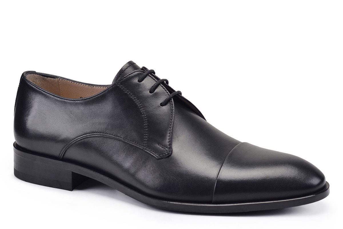 Nevzat Onay Siyah Klasik Bağcıklı Pençeli Kösele Erkek Ayakkabı -50862-. 3