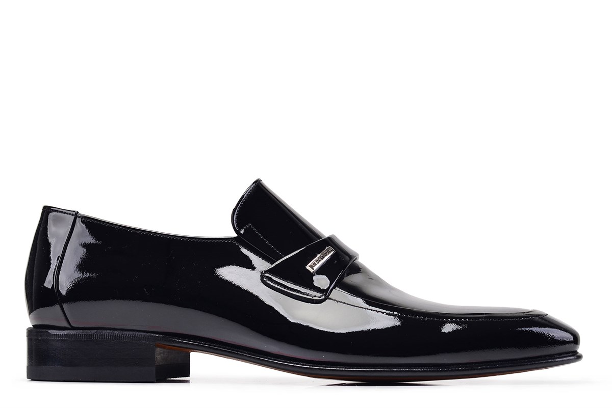 Nevzat Onay Rugan Siyah Klasik Loafer Kösele Erkek Ayakkabı -53011-. 2