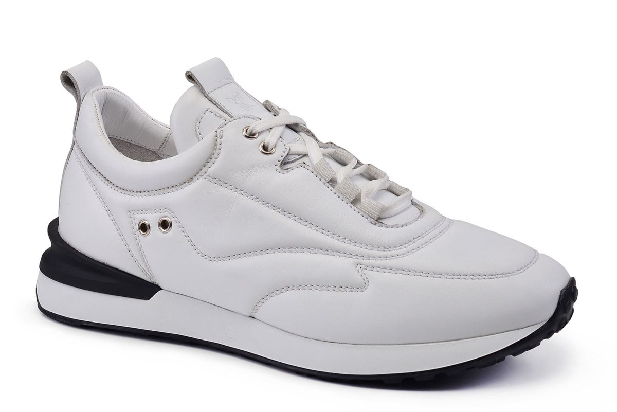 Nevzat Onay - Hakiki Deri Beyaz Sneaker Erkek Ayakkabı -11730-
