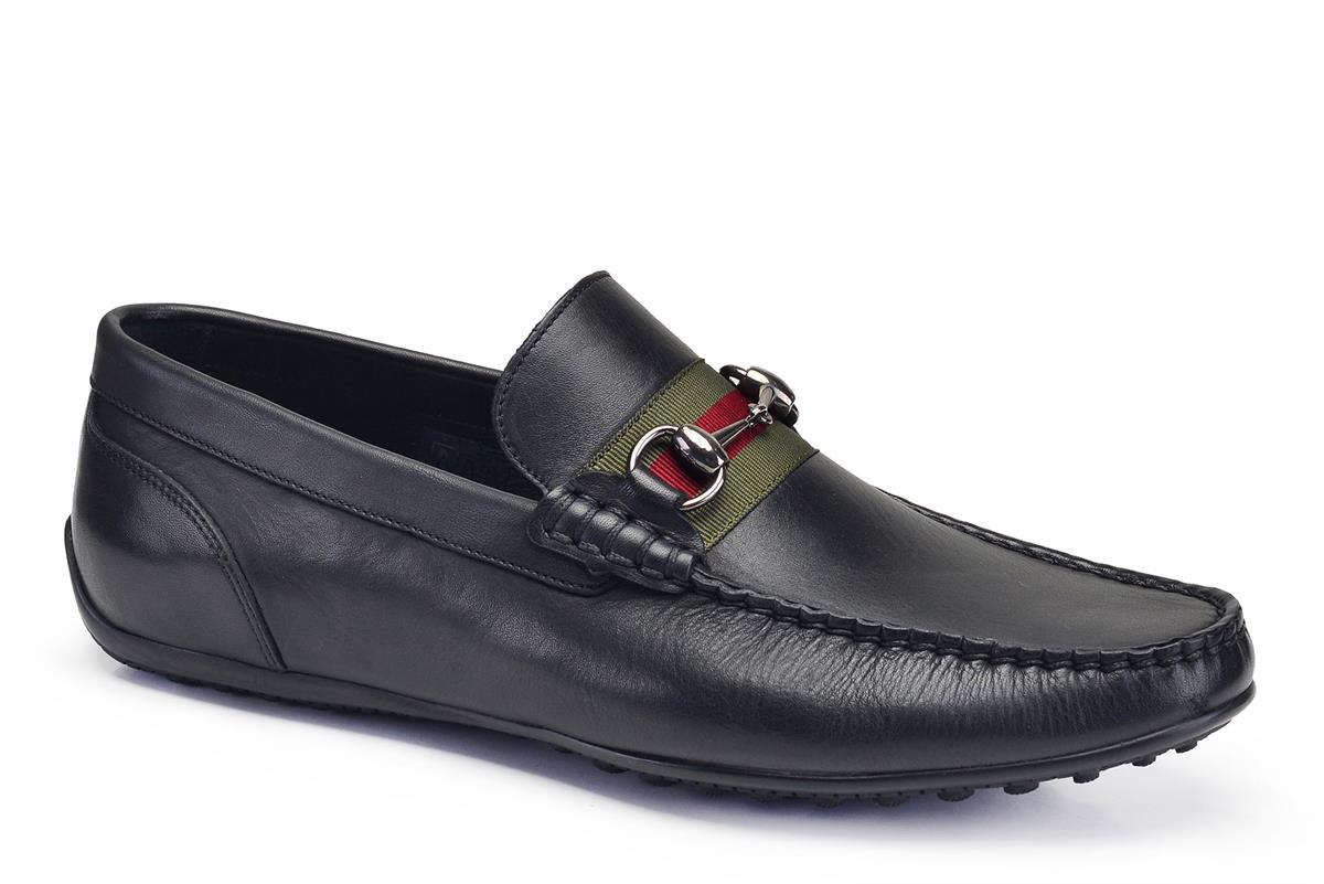Nevzat Onay Siyah Yazlık Bağcıksız Erkek Ayakkabı -94411-. 2