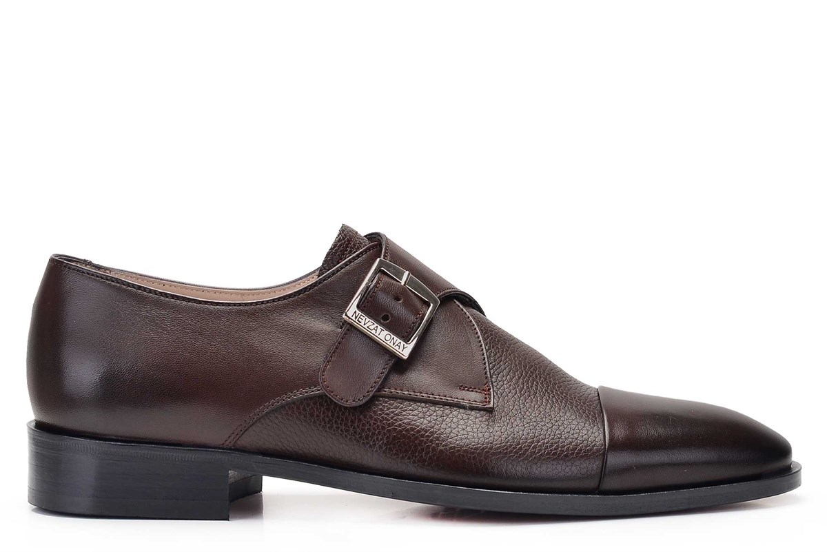 Hakiki Deri Kahverengi Floter Klasik Loafer Kösele Erkek Ayakkabı