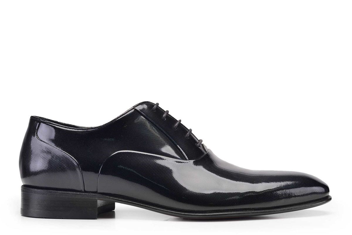 Siyah Klasik Bağcıklı Kösele Erkek Ayakkabı -7266-