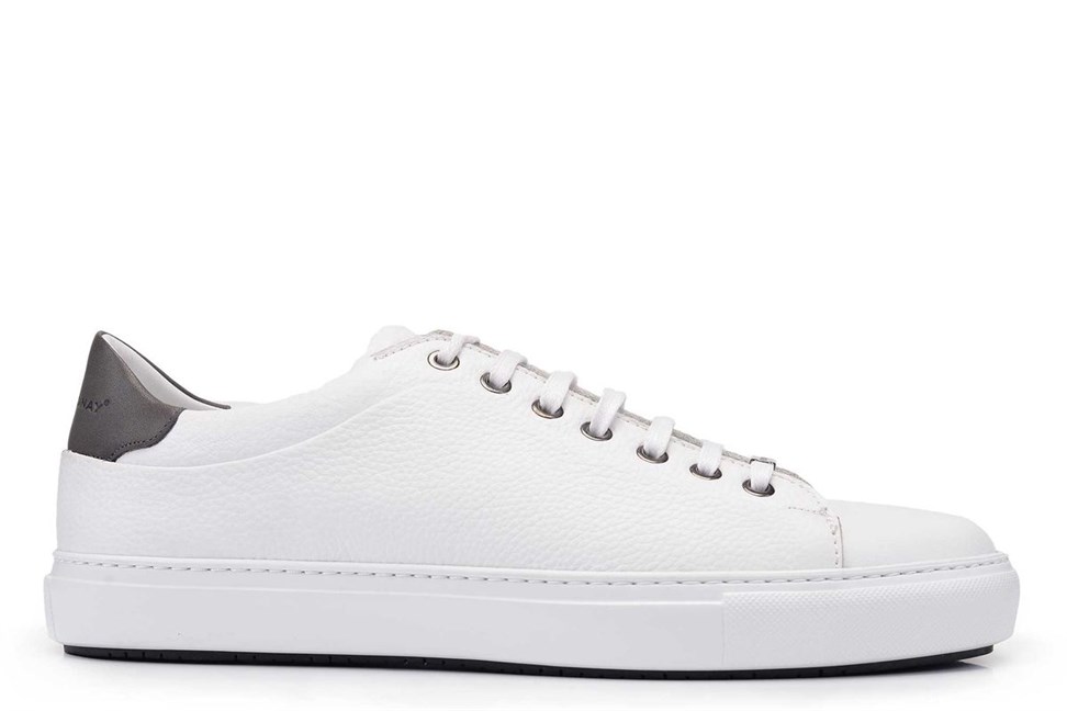 Hakiki Deri Beyaz Sneaker Erkek Ayakkabı -11195-