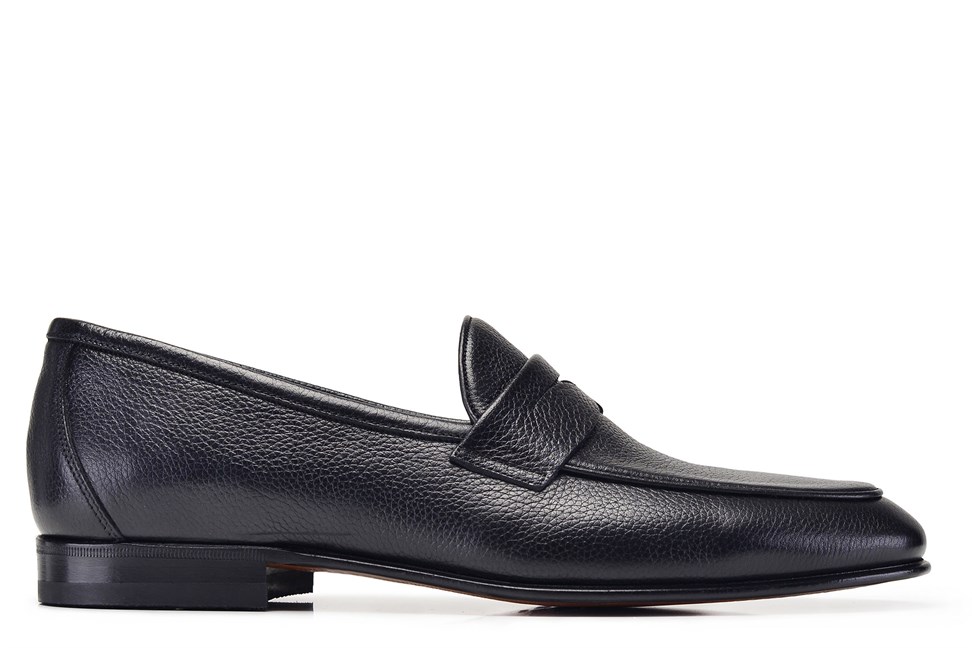 Siyah Klasik Loafer Kösele Erkek Ayakkabı -11058-