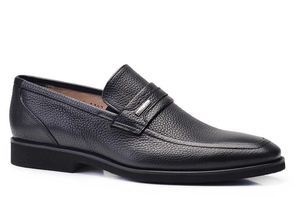 Hakiki Deri Siyah Günlük Loafer Erkek Ayakkabı -8335-