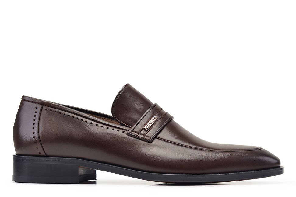 Kahverengi Klasik Loafer Kösele Erkek Ayakkabı -22001-