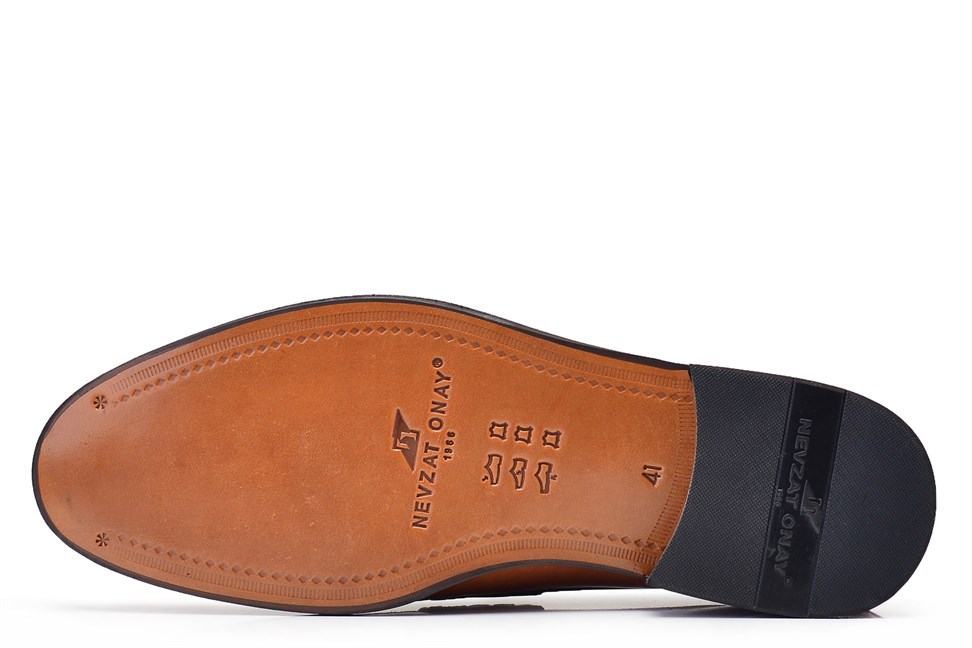 Kahverengi Klasik Loafer Kösele Erkek Ayakkabı -7005-