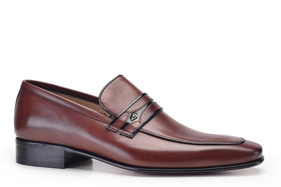 Kahverengi Klasik Loafer Kösele Erkek Ayakkabı -7328-