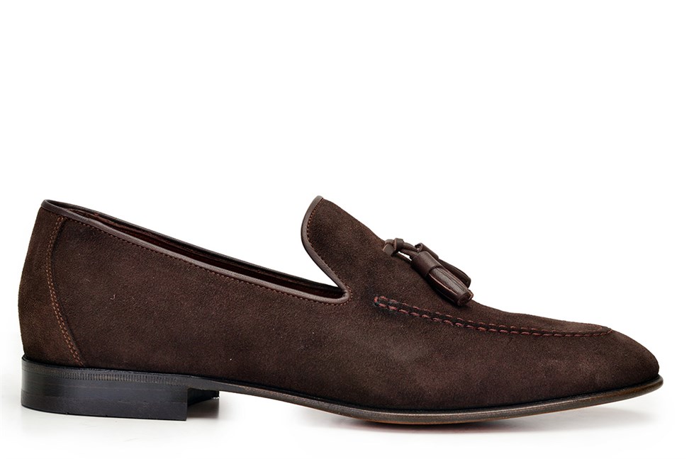 Kahverengi Klasik Loafer Kösele Erkek Ayakkabı -9858-