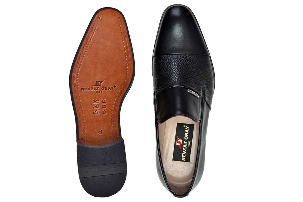 Siyah Klasik Loafer Kösele Erkek Ayakkabı -10359-
