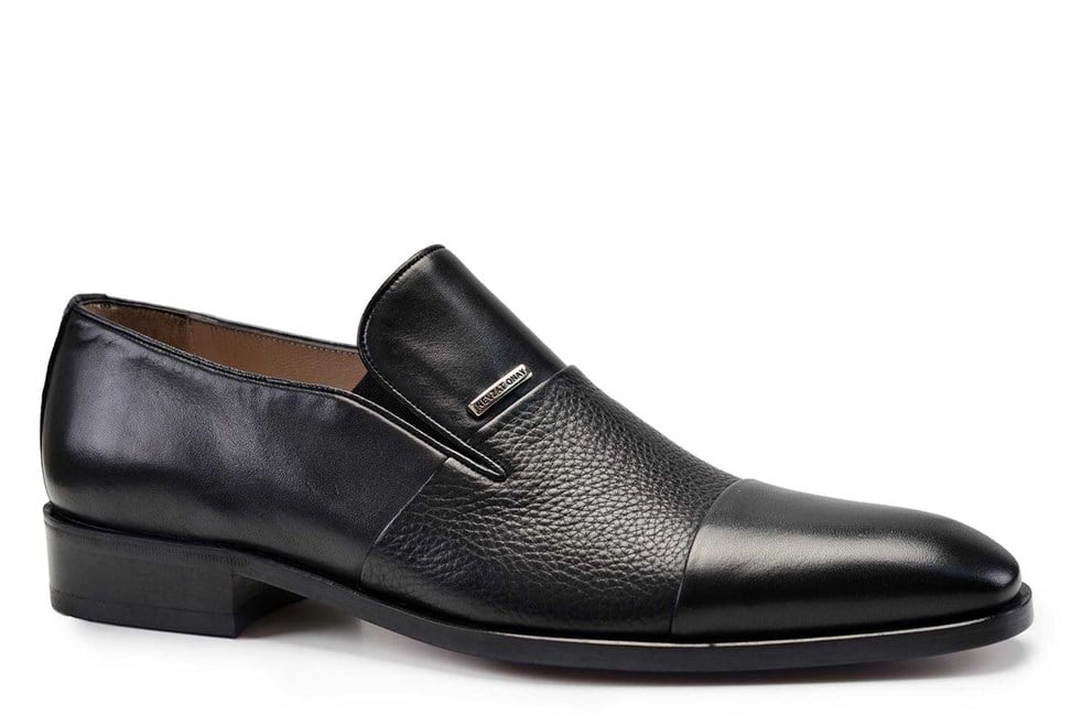 Siyah Klasik Loafer Kösele Erkek Ayakkabı -10359-