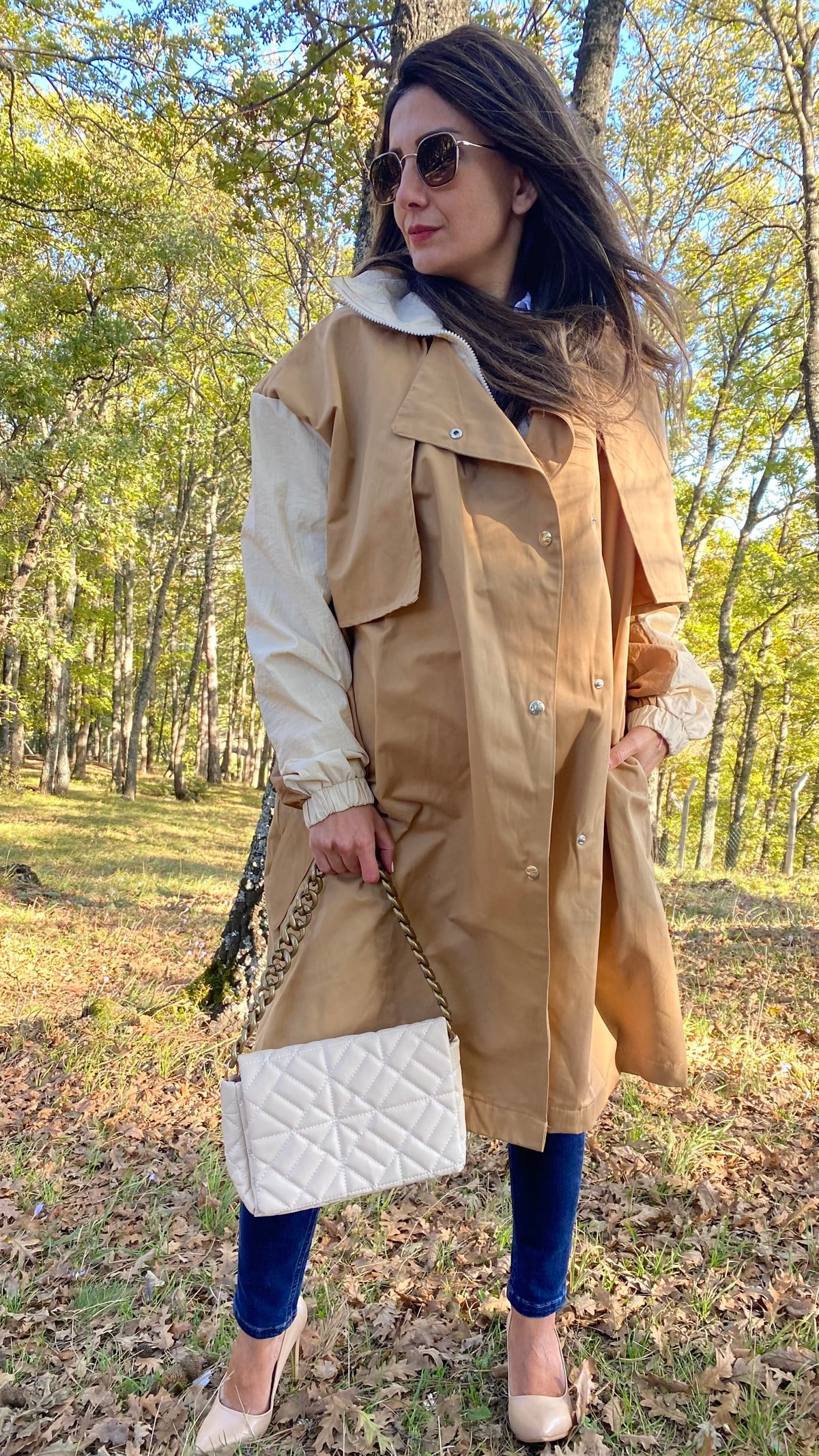 Camel Beige Kemer Detaylı Trenç