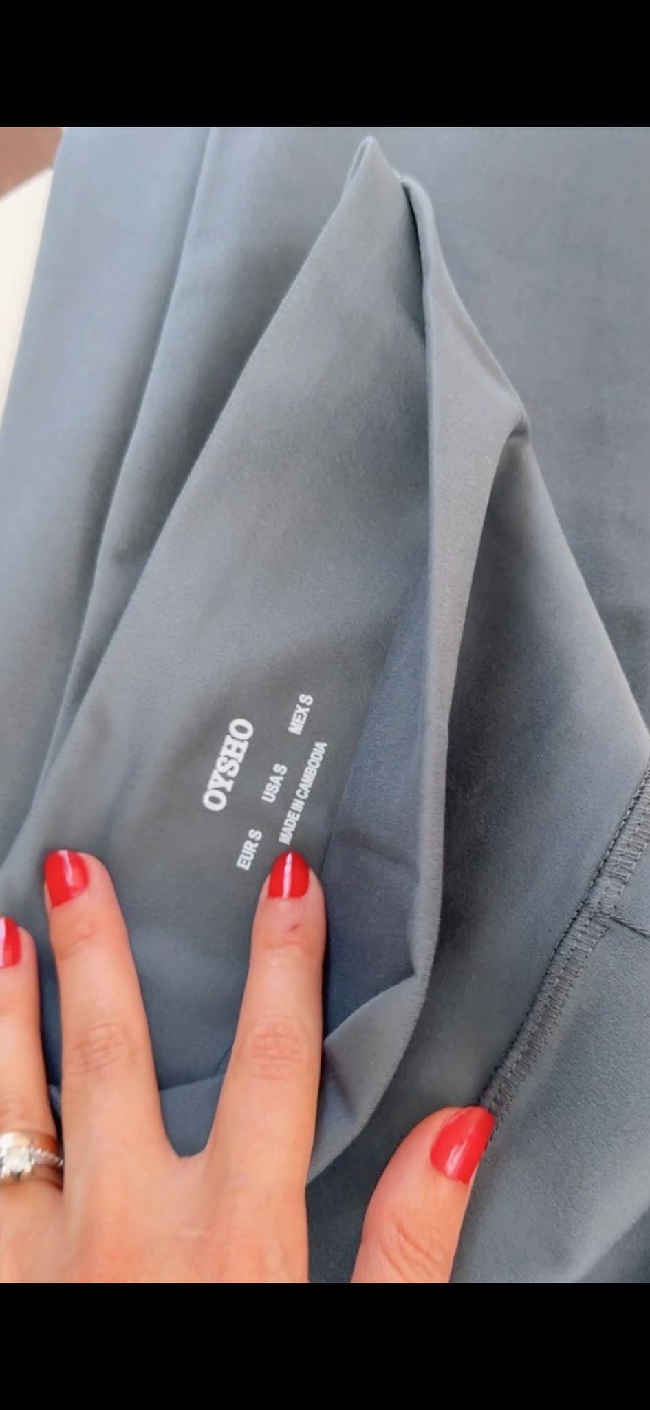 Gri Oysho Fit Özel Dokulu Toparlayıcı Tayt