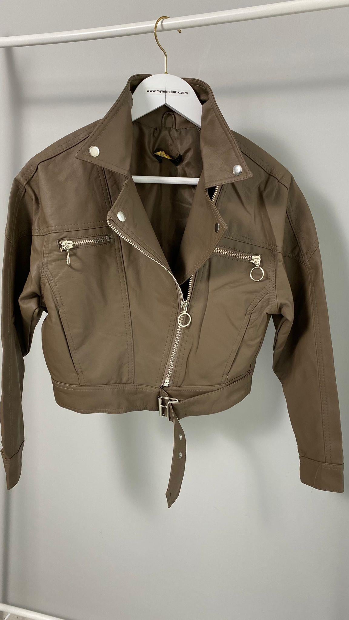 Vizon Biker Deri Ceket