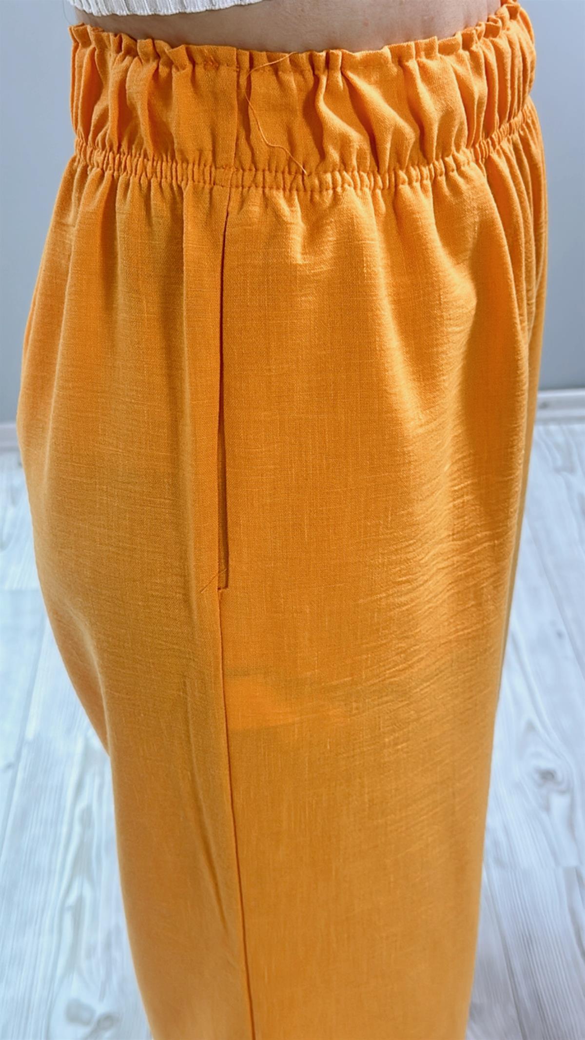 Orange Keten Pantolon