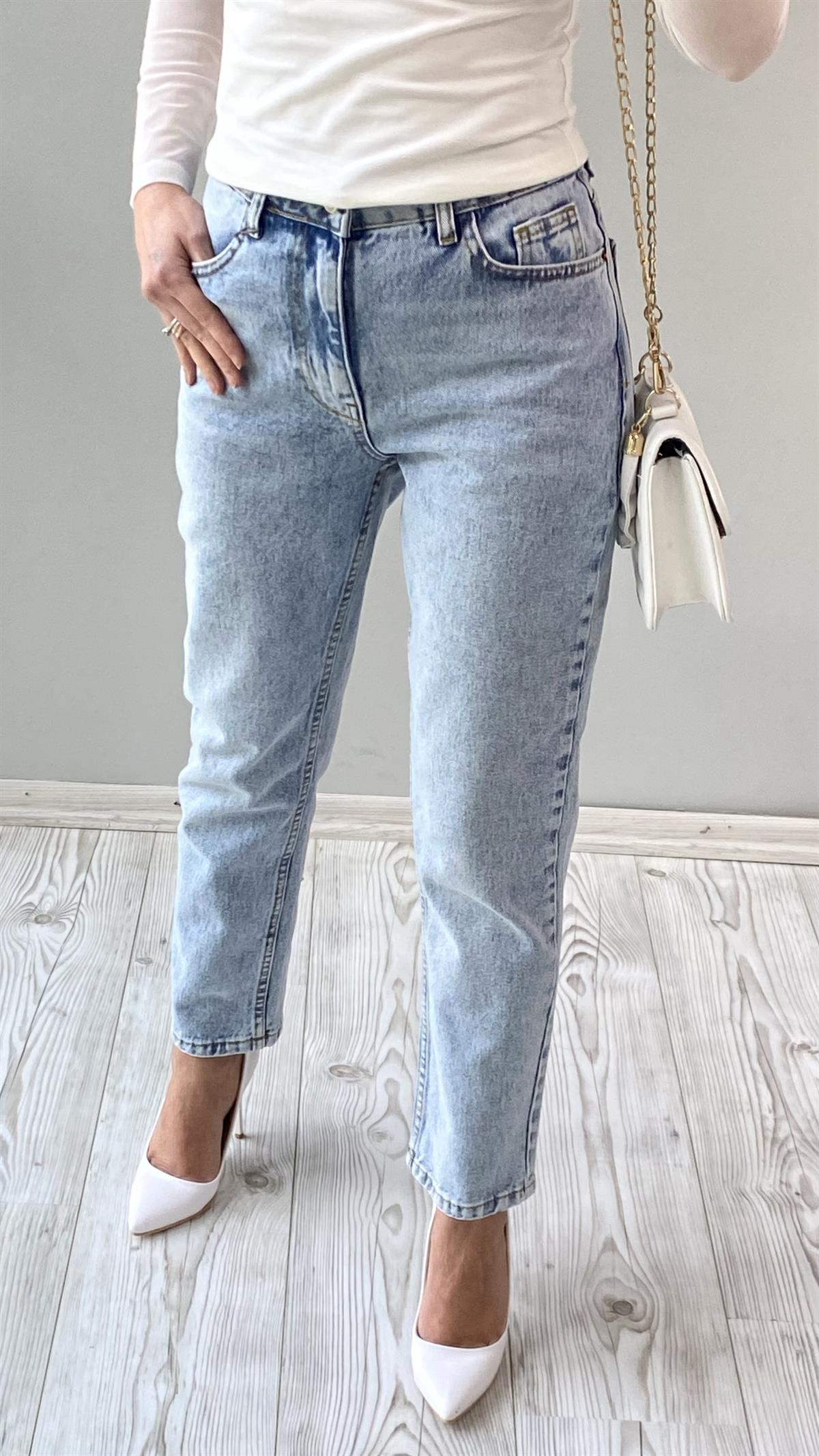 Açık Mavi Boyfriend Jean