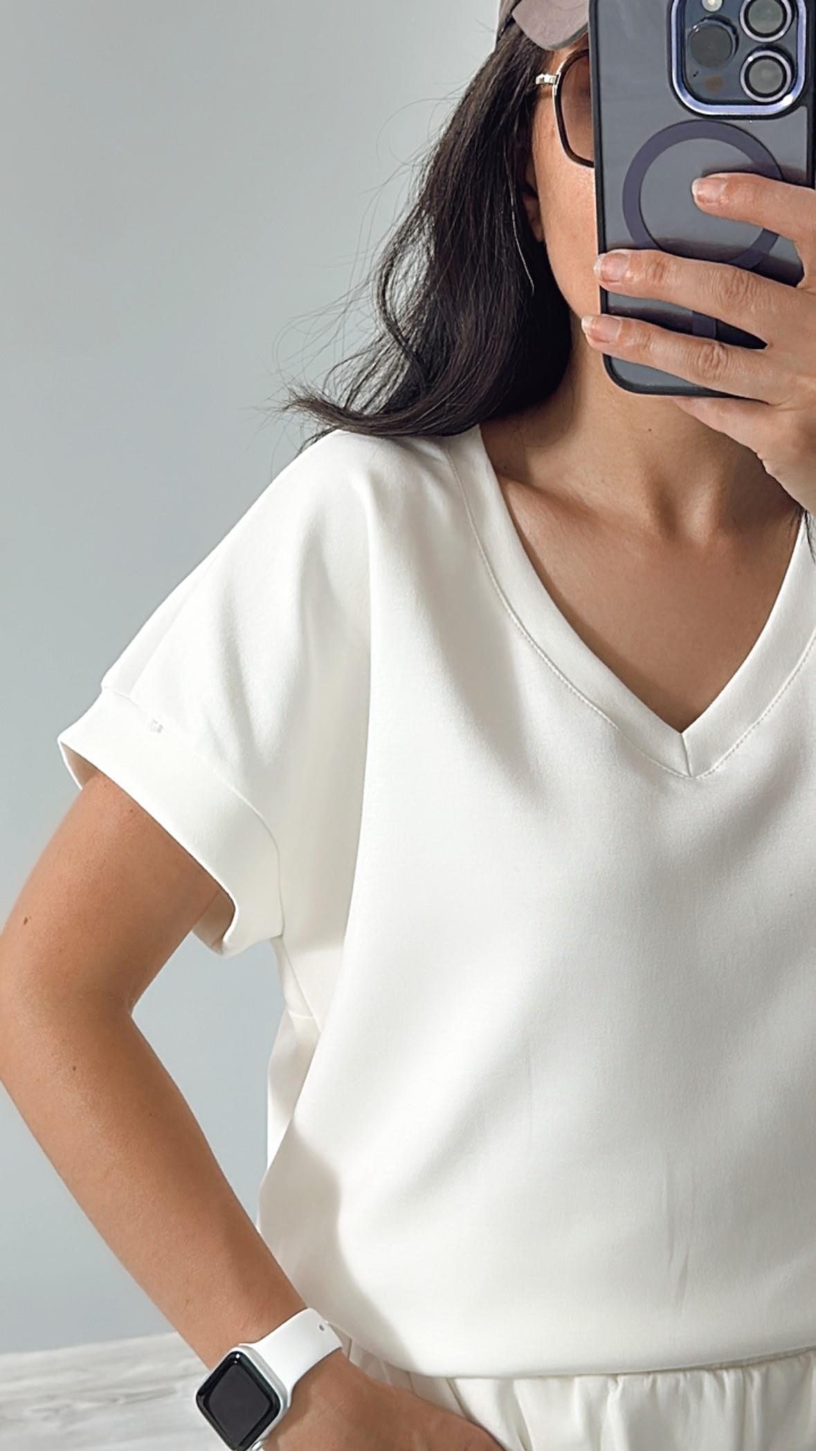 Ekru Oysho Modal Şortlu Takım