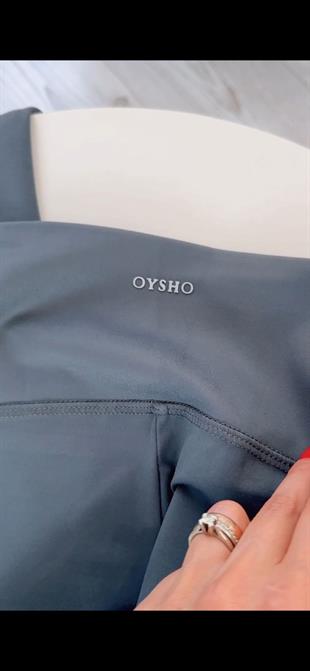 Gri Oysho Fit Özel Dokulu Toparlayıcı Tayt