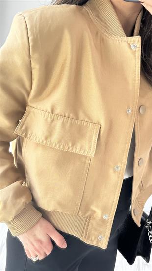 Camel Bomber Ceket