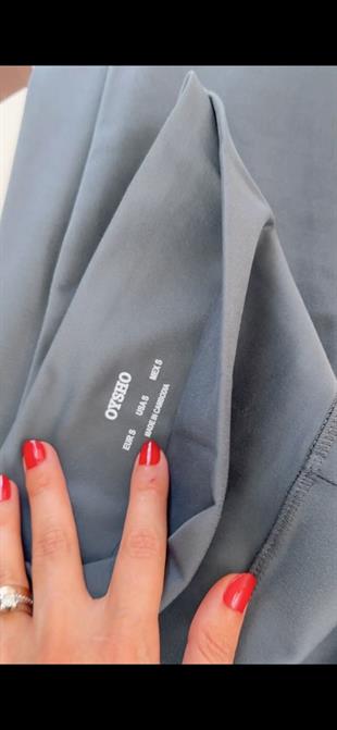 Gri Oysho Fit Özel Dokulu Toparlayıcı Tayt