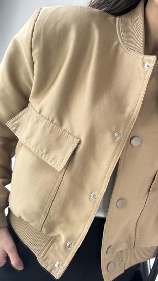 Camel Bomber Ceket