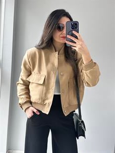 Camel Bomber Ceket