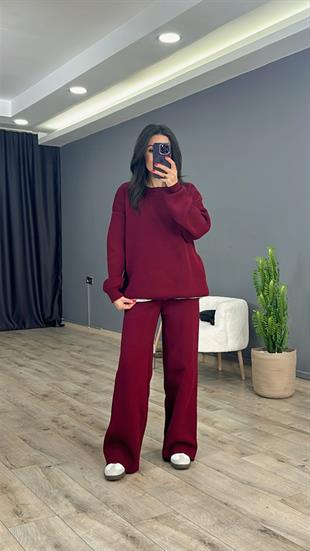 Bordo Massi Basic Triko Takım
