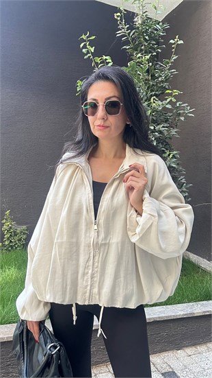 Taş Modal Kumaş Bomber Ceket