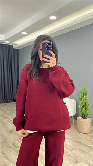 Bordo Massi Basic Triko Takım