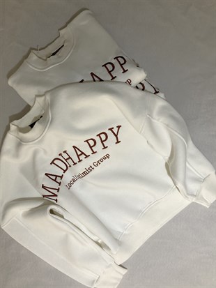 Ekru Madhappy Nakışlı Sweatshirt