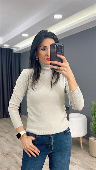 Taş Balıkçı Yaka Fitilli Triko