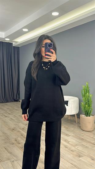 Siyah Massi Basic Triko Takım